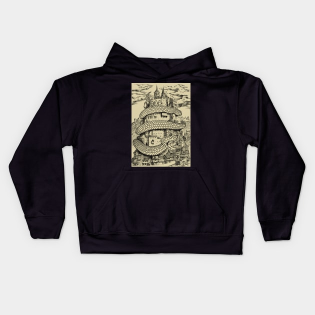 Serpent Stranglehold Kids Hoodie by WonderWebb